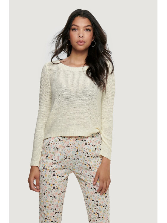 ONLY ONLY Maglione ONLGEENA XO L/S KNT NOOS Bianco Sweat Fit