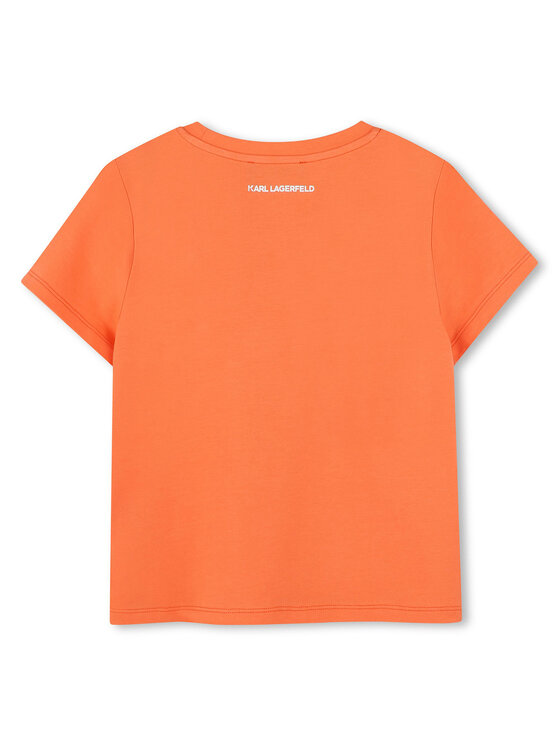 Karl Lagerfeld Kids Karl Lagerfeld Kids T-Shirt Z30492 S Pomarańczowy Regular Fit
