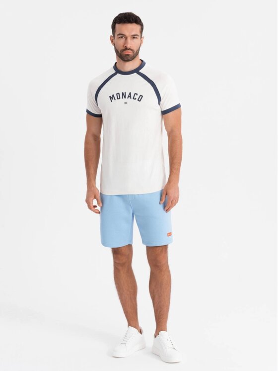 Ombre Ombre Szorty materiałowe OU-SRBC-0101 Niebieski Loose Fit