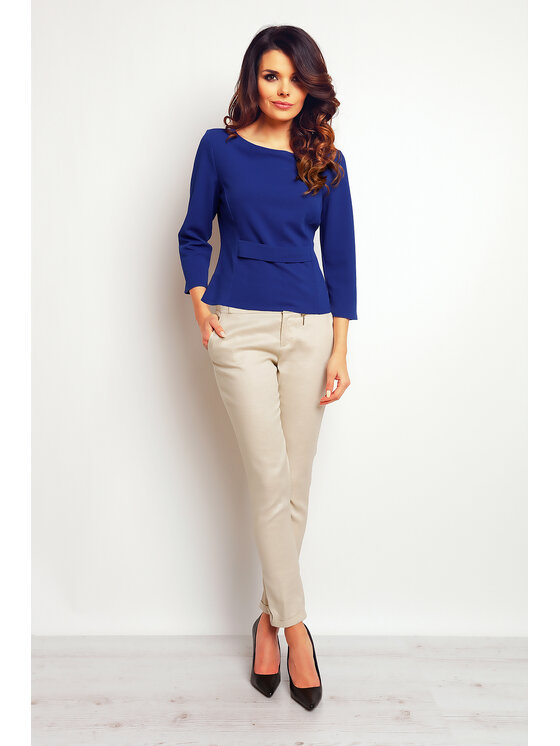 Infinite You Infinite You Bluzka M089 Niebieski Basic Fit