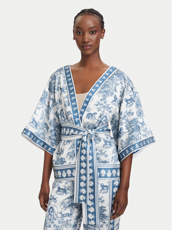 Fracomina Fracomina Bluse FS26SJ3008W459K5 Blau Regular Fit