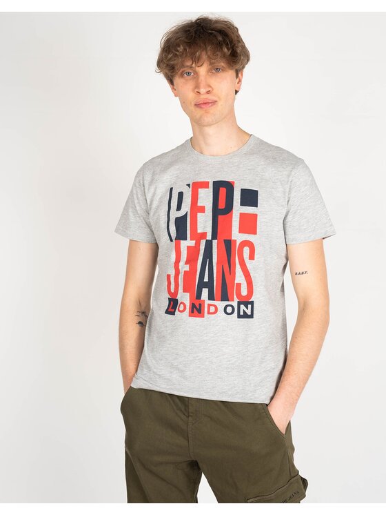 Pepe Jeans Pepe Jeans T-Shirt PM507739 | Davy Γκρι Regular Fit
