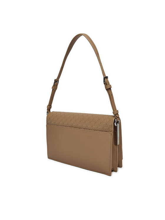 Calvin Klein Calvin Klein Torebka Ck Elongated Shoulder Bag_Mono K60K613139 Beżowy