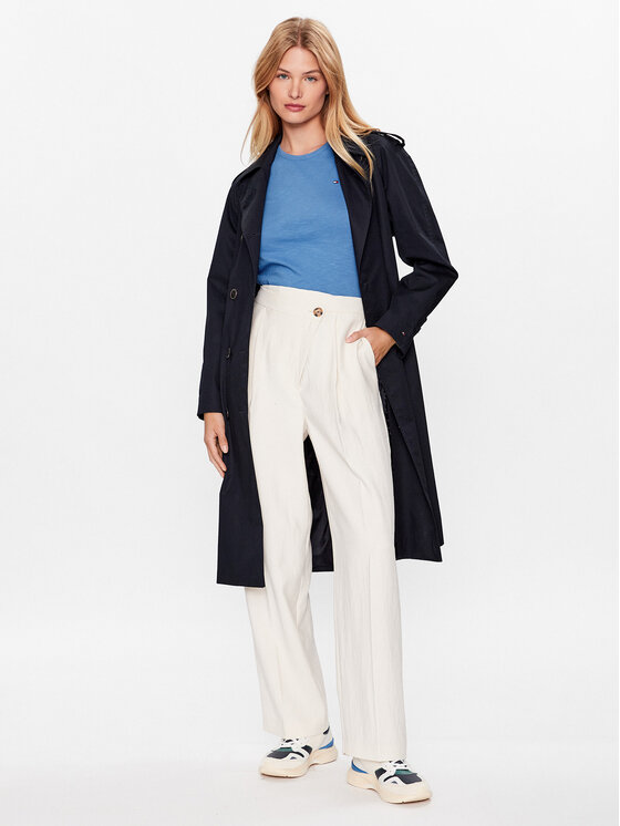 Tommy Hilfiger Tommy Hilfiger Marškinėliai 1985 WW0WW37857 Mėlyna Slim Fit