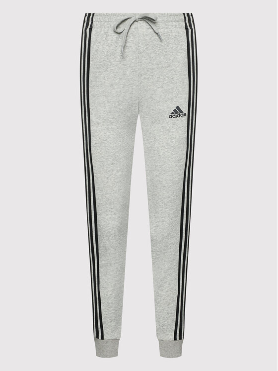 Pantalon Essentials French Terry Tapered Cuff 3-Stripes - Gris adidas |  adidas France