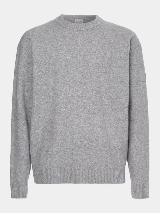 Calvin Klein Calvin Klein Megztinis K10K110401 Pilka Regular Fit
