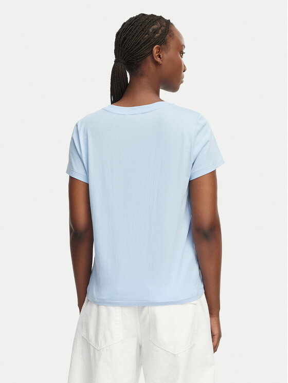 Polo Ralph Lauren Polo Ralph Lauren T-Shirt 211B14611001 Ανοιχτό μπλε Straight Fit