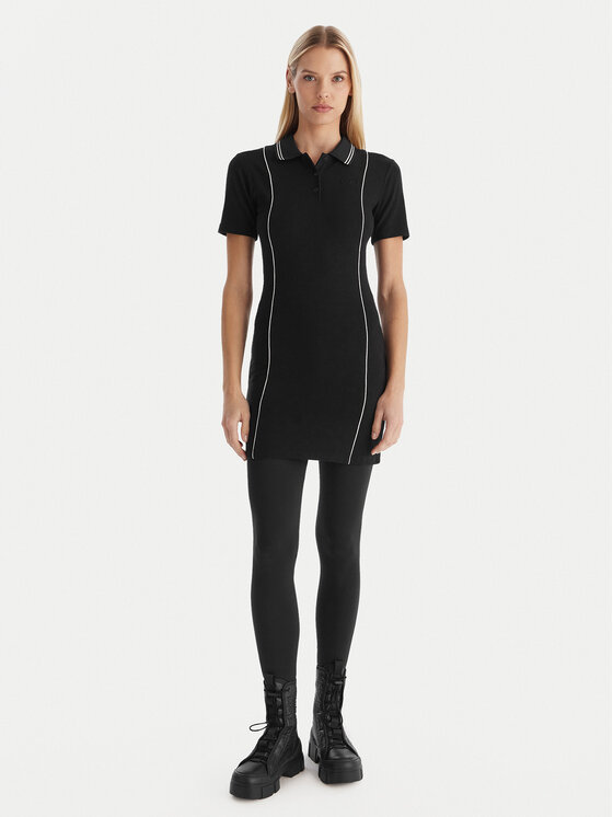 Guess Guess Úpletové šaty V5YK00 KCX12 Čierna Regular Fit