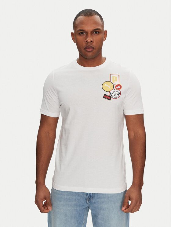 Puma Puma Póló Graphics Icon 684829 Fehér Regular Fit