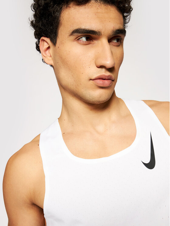 Nike Nike Funkční tričko Aeroswift Singlet CJ7835 Bílá Slim Fit