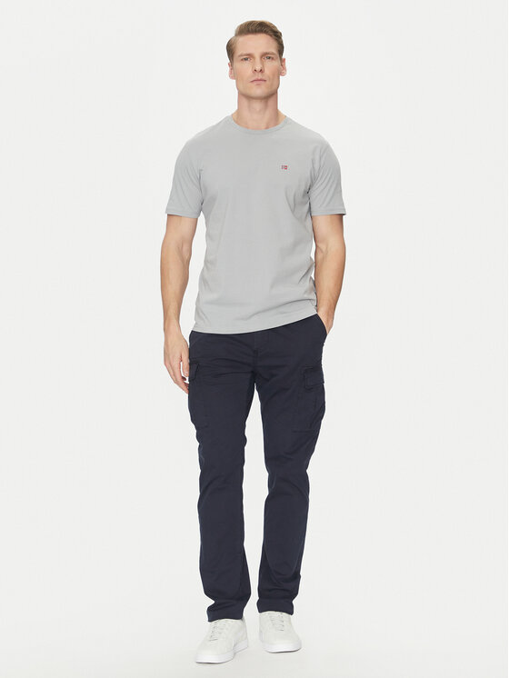 Napapijri Napapijri Тишърт Salis NP0A4H8D Сив Regular Fit