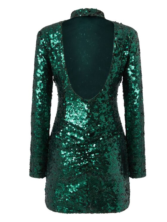PINKO PINKO Abito da sera Nascondino abito paillettes Verde Slim Leg