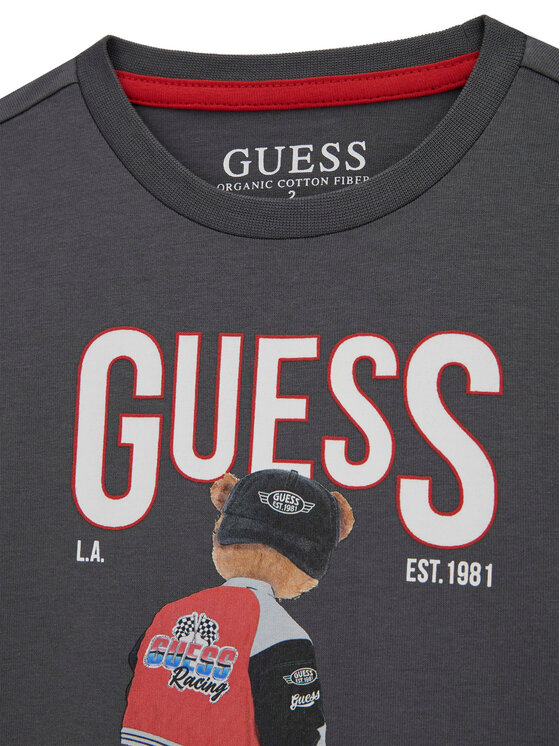 Guess Guess T-Shirt N6RI05 K8HM4 Szary Regular Fit