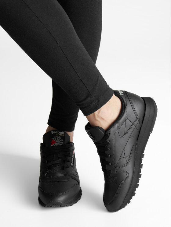 Reebok classic leather schwarz damen best sale