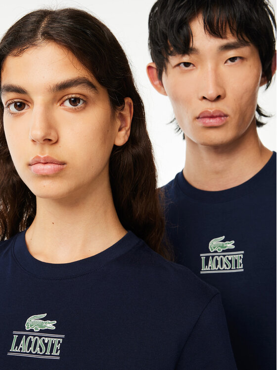 Lacoste Lacoste Тишърт TH1147 Тъмносин Regular Fit