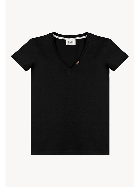 BIZUU BIZUU T-Shirt FOKIA Czarny Standard Fit