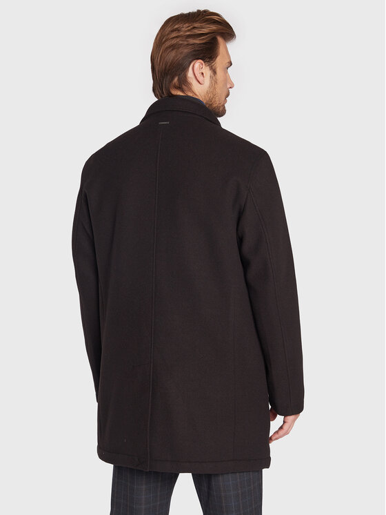 Pierre Cardin Pierre Cardin Демісезонний плащ 10042/000/ 0017 Чорний Modern Fit