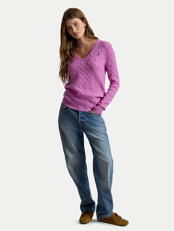 Polo Ralph Lauren Polo Ralph Lauren Пуловер 211971866504 Розов Slim Fit