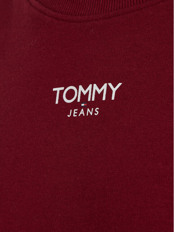 Tommy Jeans Tommy Jeans Majica dugih rukava Ess Logo DW0DW16393 Tamnocrvena Cropped Fit