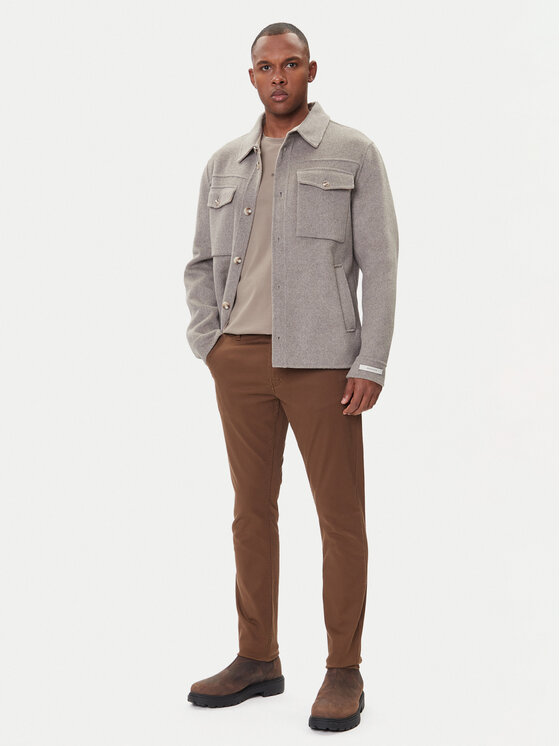 Milestone Milestone Риза-яке MSBorgo 530755 60460 Сив Regular Fit