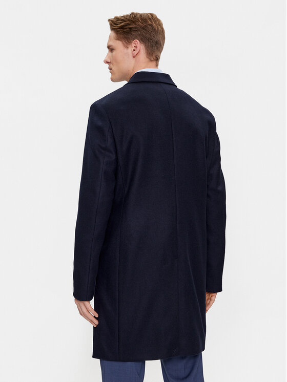 Calvin Klein Calvin Klein Vuneni kaput K10K110462 Tamnoplava Regular Fit