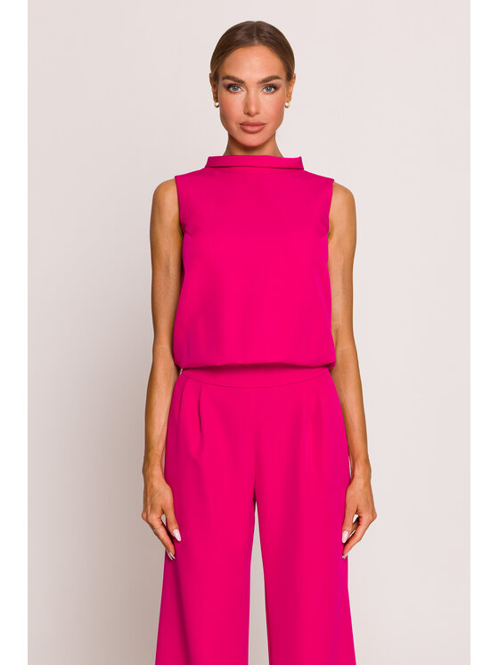Made of Emotion Made of Emotion Kombinezon M382 Różowy Wide Leg