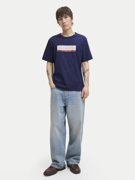 Jack & Jones Jack & Jones Tricou Rinwood 12283628 Albastru Regular Fit