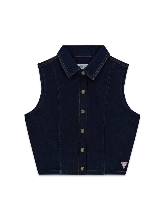 Guess Jeans Guess Jeans Top 182186 Modra Classic Fit