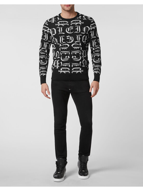 PHILIPP PLEIN PHILIPP PLEIN S dlhými rukávmi 365 Čierna Regular Fit