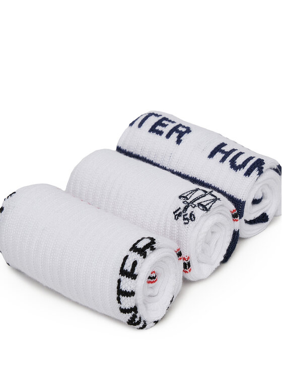 Hunter Hunter Calzini lunghi AS_HUNTER_02W_SS25 (3-PACK) Bianco