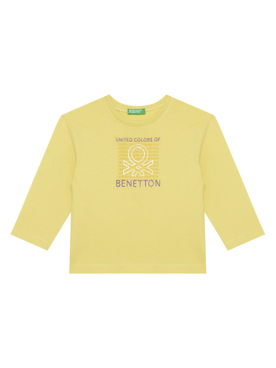 United Colors Of Benetton Bluzka 3I1XG10JZ Zielony Regular Fit