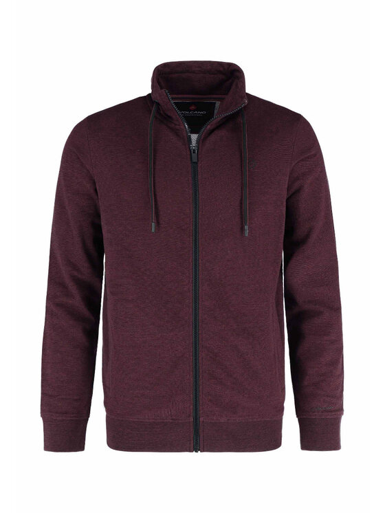 Volcano Volcano Bluza B-TAWIN Bordowy Regular Fit