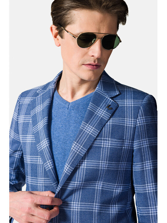Lancerto Lancerto Marynarka Estepona MA131123000008 Niebieski Slim Fit