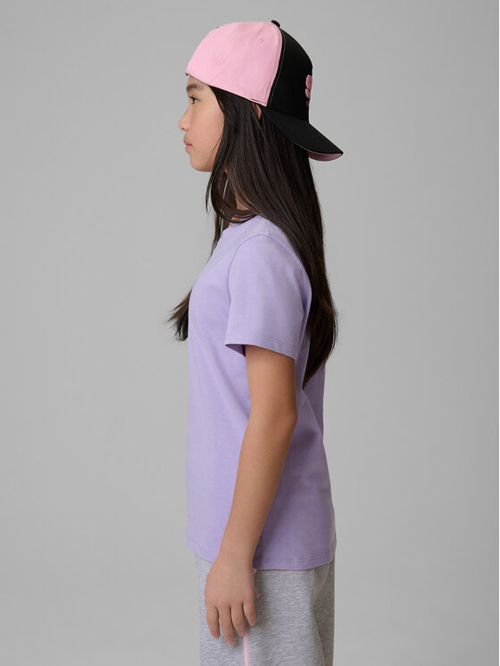 4F 4F T-Shirt BASIC+ Fioletowy Regular Fit