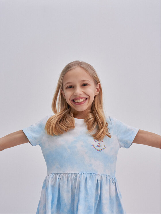 BIG STAR BIG STAR Sukienka letnia fionalka_400 Niebieski Basic Fit