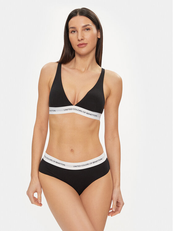 United Colors Of Benetton United Colors Of Benetton Bralette krūšturis 3OP81R00N Melns