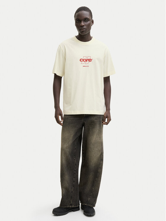 Jack & Jones Jack & Jones T-krekls Club 12289868 Dzeltens Relaxed Fit