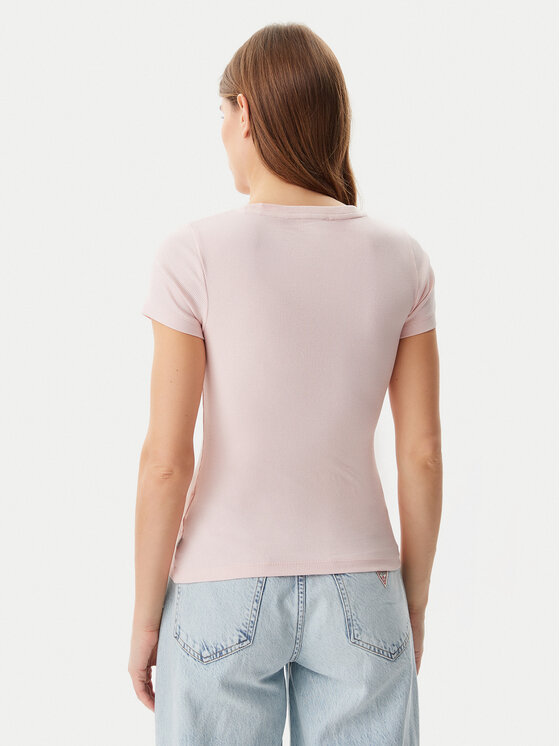 Guess Guess T-Shirt W5GP62 KA0H1 Różowy Regular Fit
