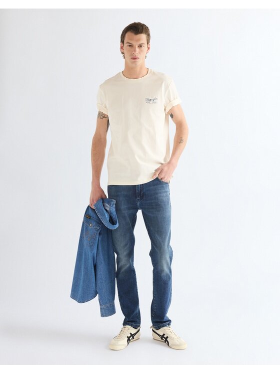 Wrangler Wrangler T-Shirt GRAPHIC TEE Biały Regular Fit