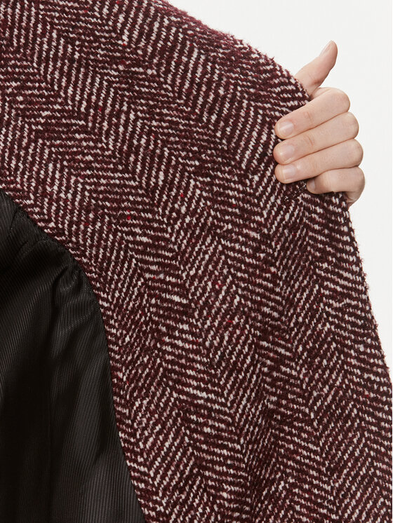 MVP Wardrobe MVP Wardrobe Wollmantel Spiga Over MVPI3CP018.0PN0052 Dunkelrot Over Fit