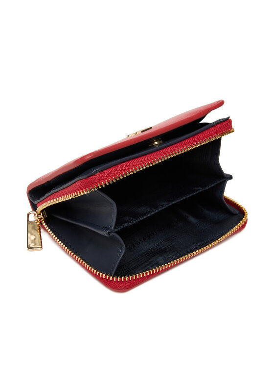 Tommy Hilfiger Tommy Hilfiger Portafoglio piccolo da donna Th Icon Med Za Flap AW0AW17742 Rosso