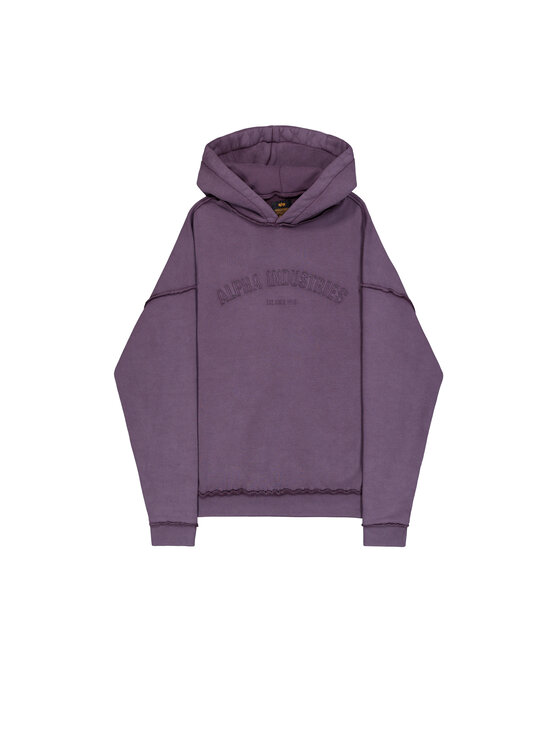 Alpha Industries Alpha Industries Bluza Open Edge Hoodie Fioletowy Relaxed Fit