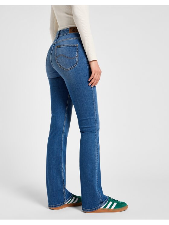 Lee Lee Jeansy BREESE Niebieski Bootcut Fit