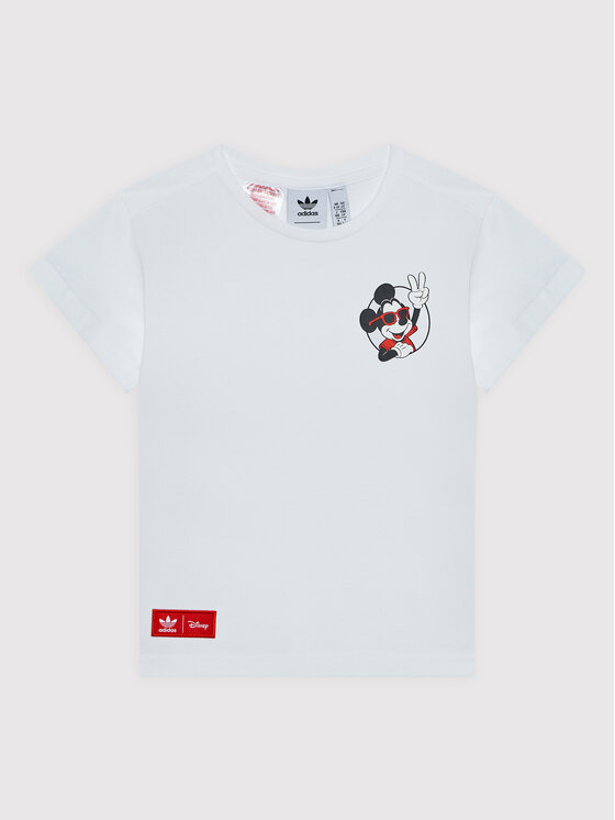 adidas Tričko Disney Mickey And Friends HC1912 Biela Regular Fit