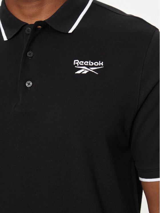 Reebok Reebok Polo Identity Small Logo Polo 100073035 Czarny Regular Fit