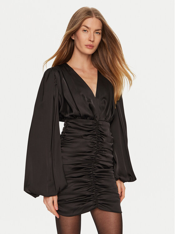Eleh Eleh Φόρεμα κοκτέιλ E00199 Μαύρο Regular Fit