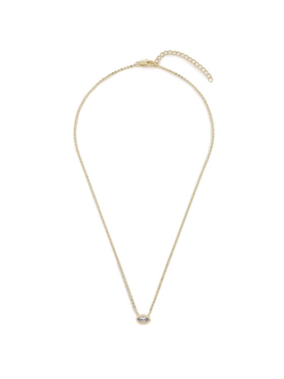 Luv AJ Luv AJ Набір з 2 ланцюжків Stellar Bezel Charm Necklace Set HOL22-N-SBCN-G Золотий