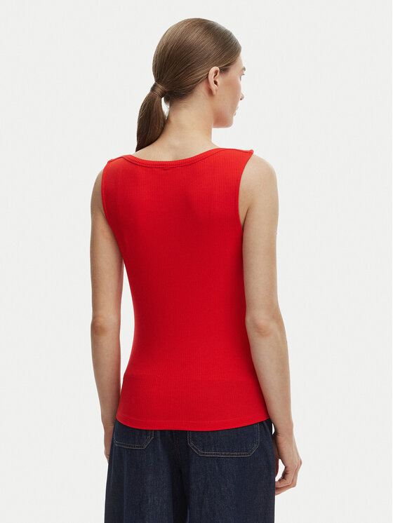 Tommy Hilfiger Tommy Hilfiger Top WW0WW47807 Narančasta Slim Fit