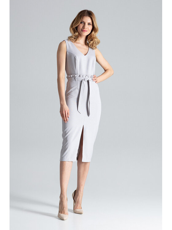 FIGL FIGL Φόρεμα M633 Γκρι Regular Fit