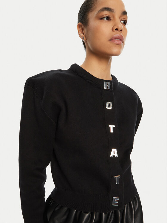 ROTATE ROTATE Strickjacke 113854 Schwarz Regular Fit